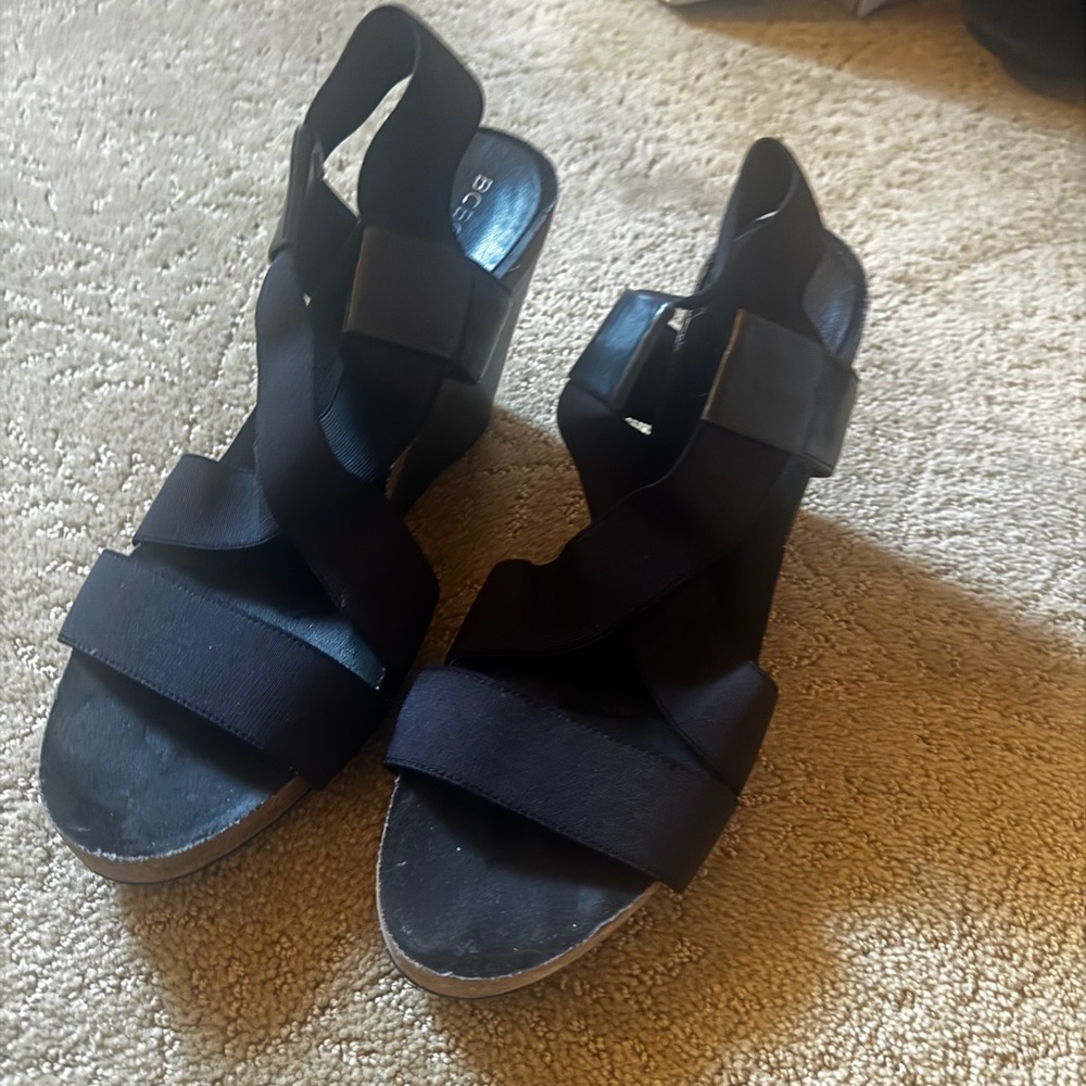 BCBGeneration Black Strappy Women's Sandals